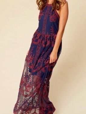 Altar'd State Plum Onawei Maxi Dress